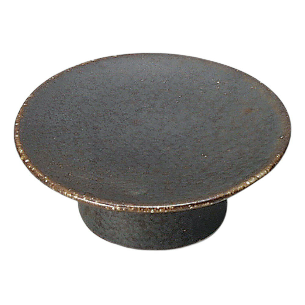 くつろぎ 鉄黒 8cmマカロン [8×3cm] | 食器 和食器 和皿 カフェ 料亭 業務用 贈答 プレゼント ギフト おしゃれ かわいい お祝い 開店 定食 セット