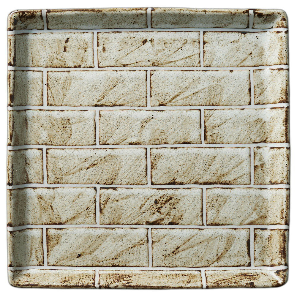 クラフトレンガ 正角8.0皿 白 [24.5×2.5cm] | 器 食器 和食器 洋食器 飲食店 カフェ 和カフェ おうちカ..