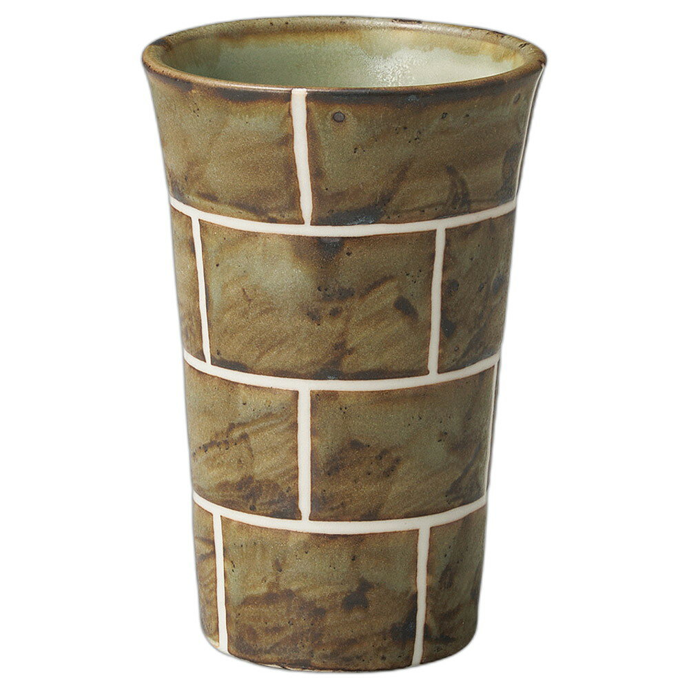 クラフトレンガ フリーカップ大 茶 [8×12cm] | プレゼント ギフト おしゃれ かわいい セット シンプル ..