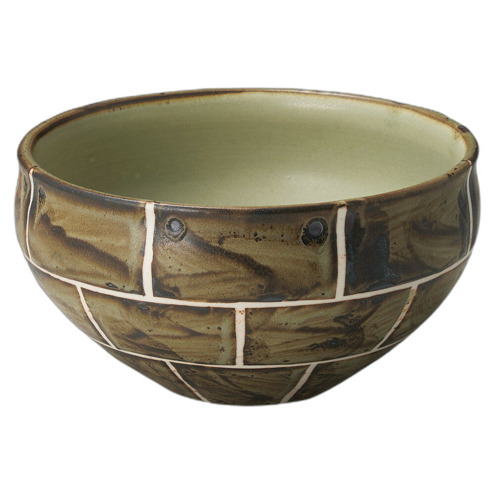 クラフトレンガ なごみ碗大 茶 [19×10cm] | 器 食器 和食器 洋食器 飲食店 カフェ 和カフェ おうちカフ..