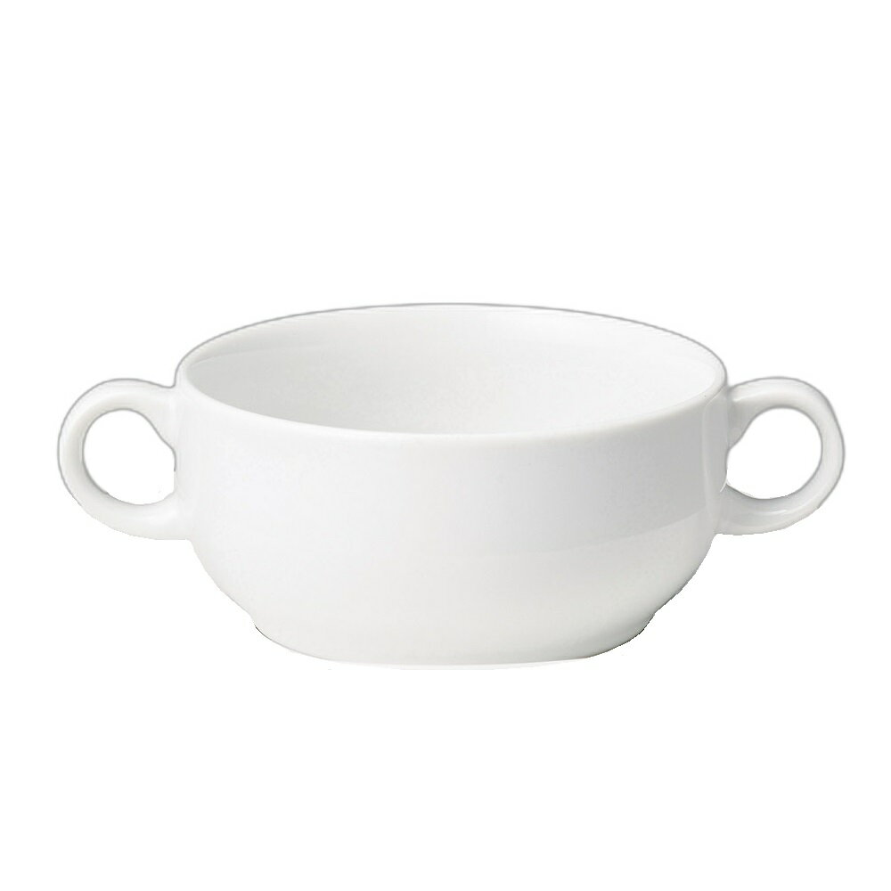 白磁スタンダード両手スープ碗 [11×5.3cm・340cc] | 喫茶店 業務用 カフェ 贈答 プレゼント ギフト お..