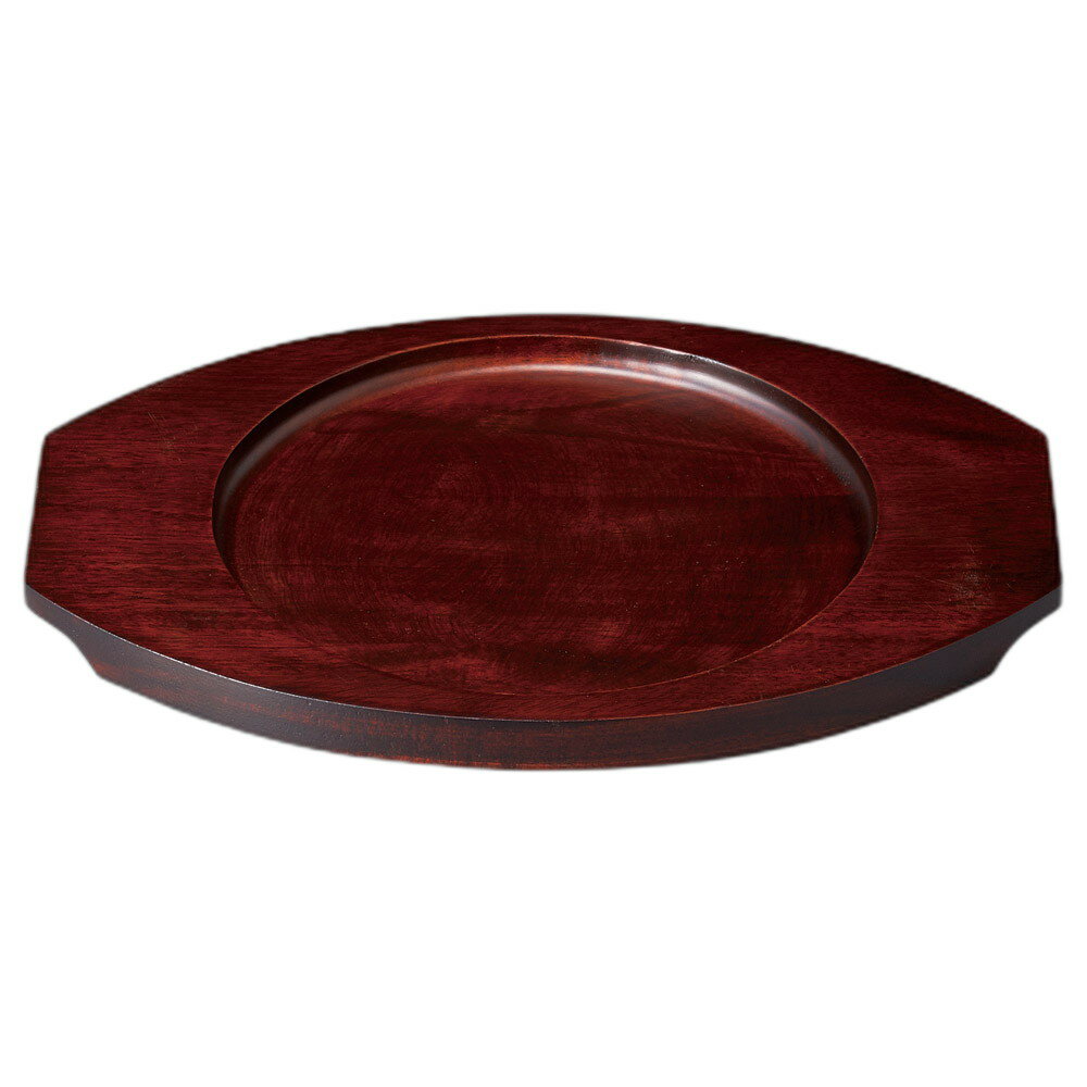 ブラックセラム 丸グラタン敷台(大) [20×15.5×1.5cm(内寸14.5cm)] | 器 食器 和食 飲食店 レストラン ..