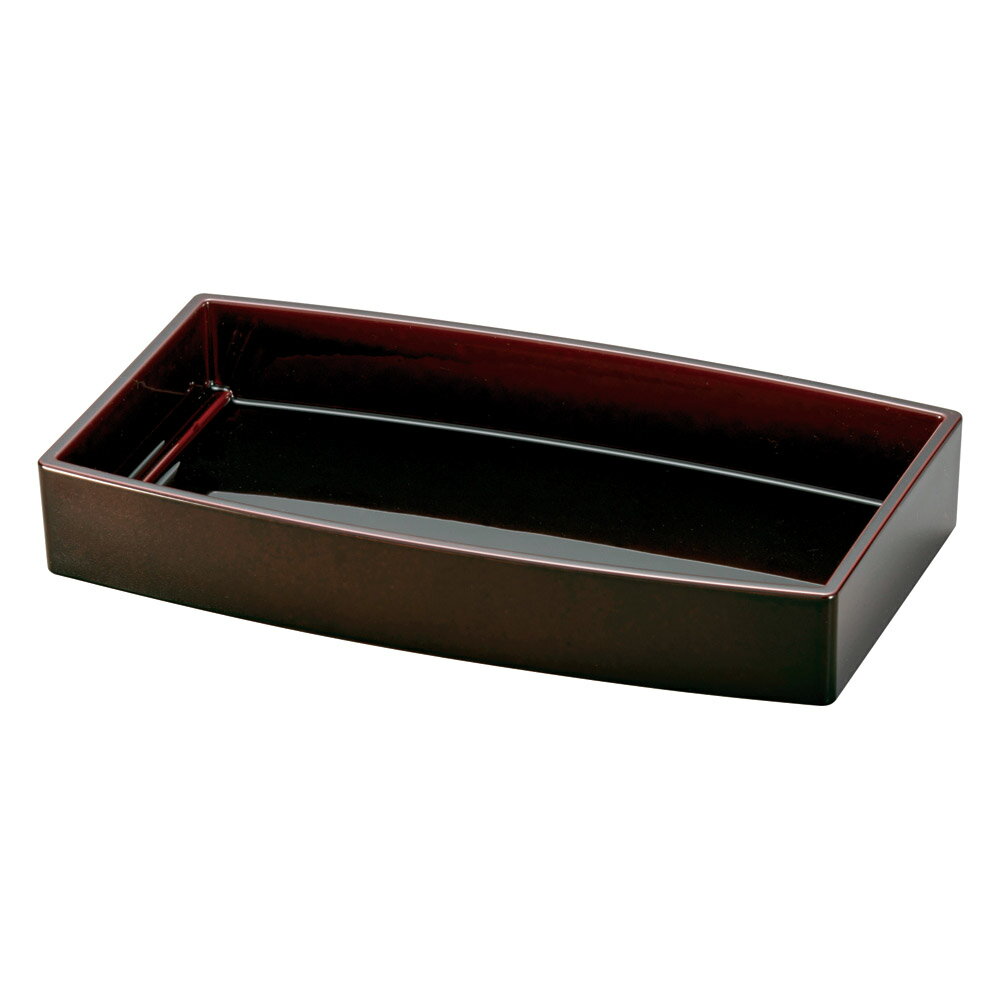 総溜漆風 胴張箱重 [23.2×13.2×3.8cm] | 料亭 業務用 おしゃれ かわいい 定食 うな重 天重 お重