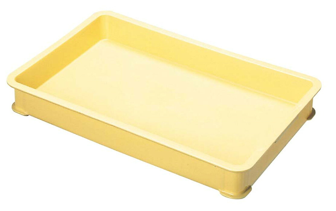 リス PP コンテナー 浅型 小（9．4L）アイボリー [574×388×H75mm] | トレー 食品容器 厨房用品 食材容器 運搬用品 パンケース