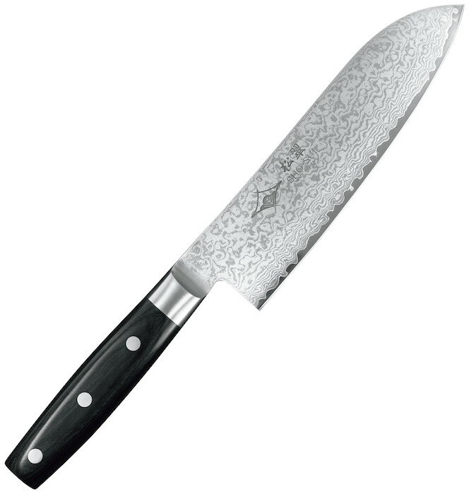 EBM 松翠 69層鋼ダマスカス 三徳 18cm [全長：315mm] | 文武刀 菜刀 包丁 ナイフ 中華料理