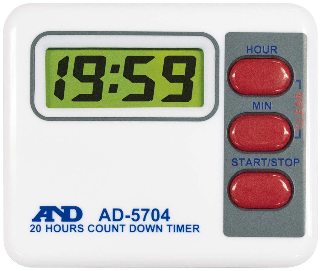 A＆D デジタル タイマー 20時間計 AD5704 Type A [62mm] | タイマー キッチンタイマー 時間測定器 時間管理用品 キッチン用品