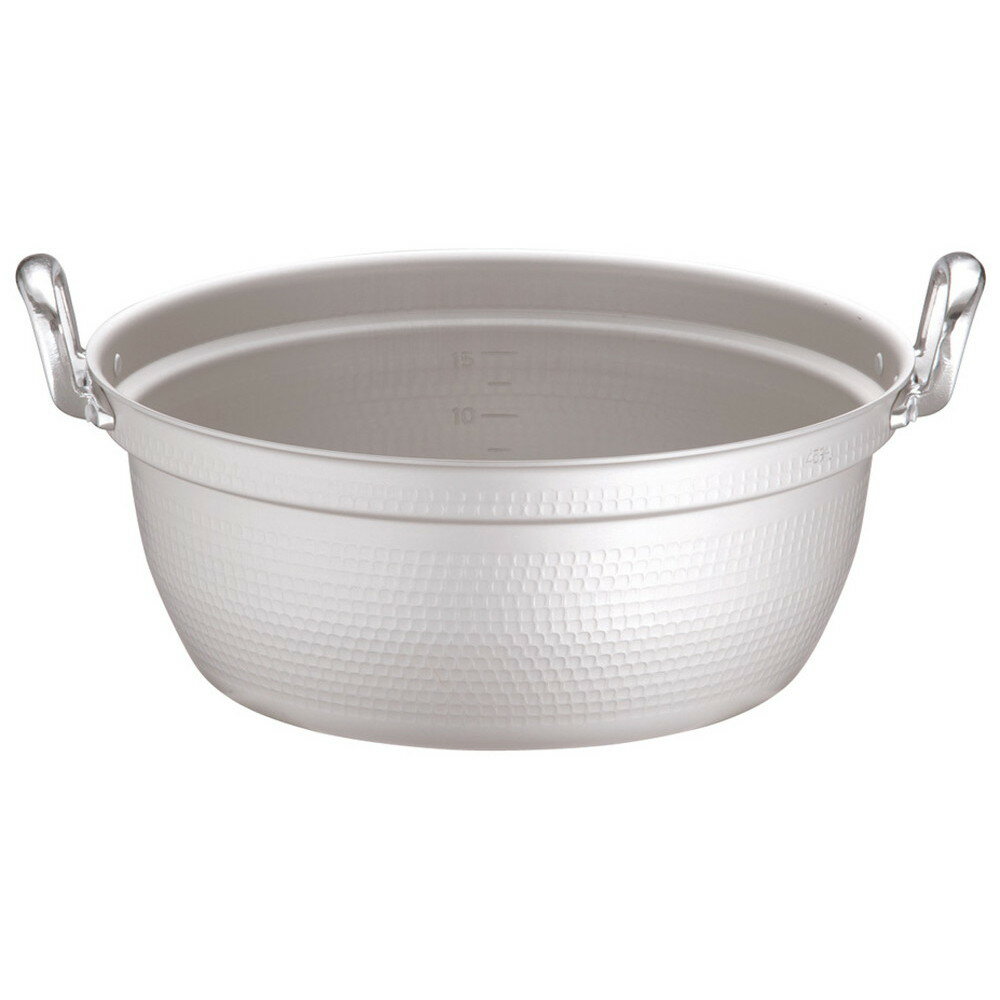 マイスター アルミ極厚円付鍋 (目盛付)45cm [ 外径:465mm 深さ:180mm 23.5L ] [ 料理道具 ] | 厨房 キッチン 飲食店 ホテル レストラン 業務用