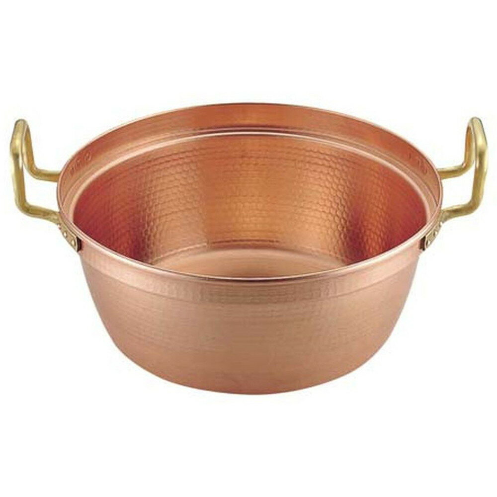 銅 円付鍋 両手(錫引きなし) 36cm [ 外径:370mm 深さ:150mm 8.9L ] [ 料理道具 ] | 厨房 食堂 和食 ホテル 飲食店 業務用