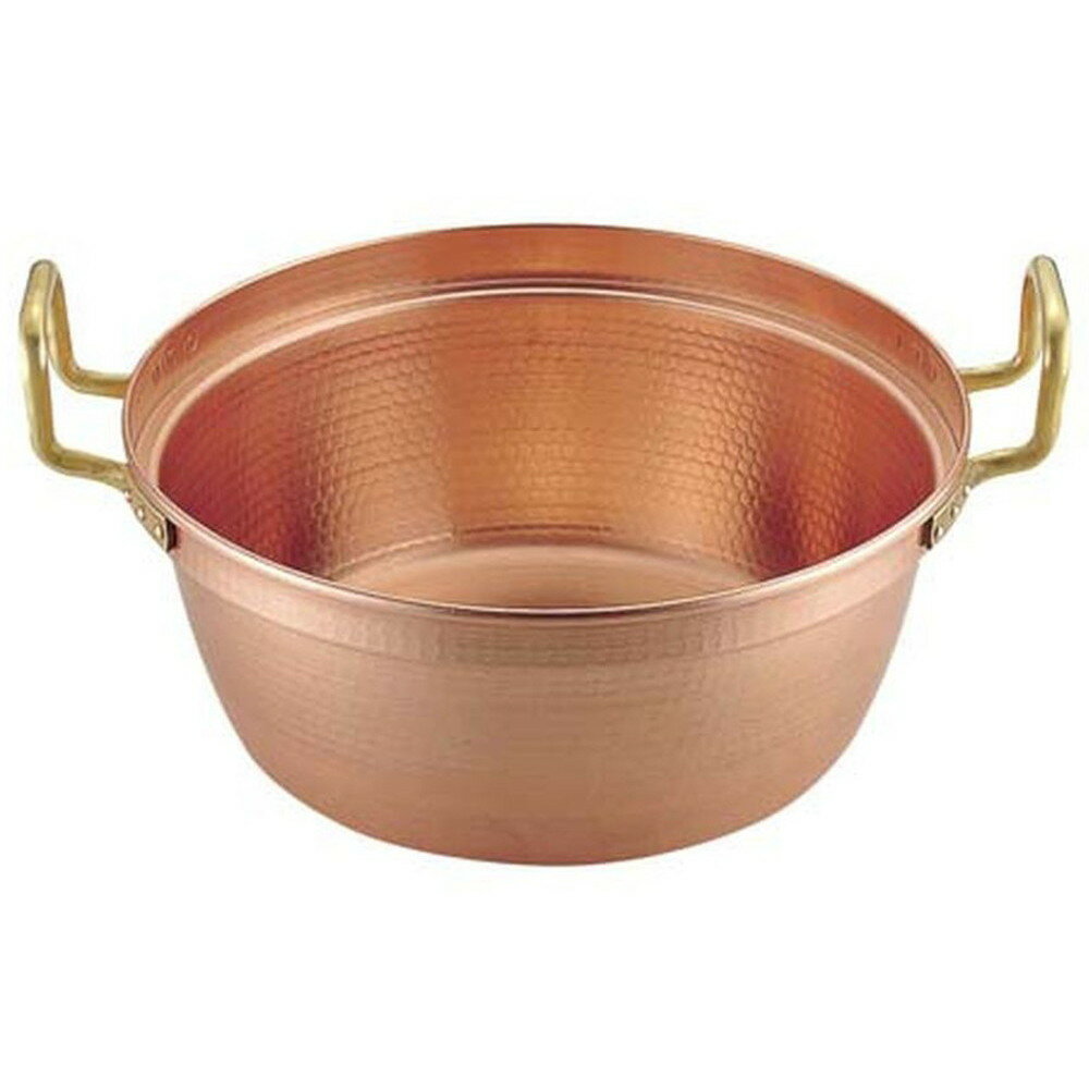 銅 円付鍋 両手(錫引きなし) 45cm [ 外径:457mm 深さ:187mm 17.5L ] [ 料理道具 ] | 厨房 食堂 和食 ホテル 飲食店 業務用