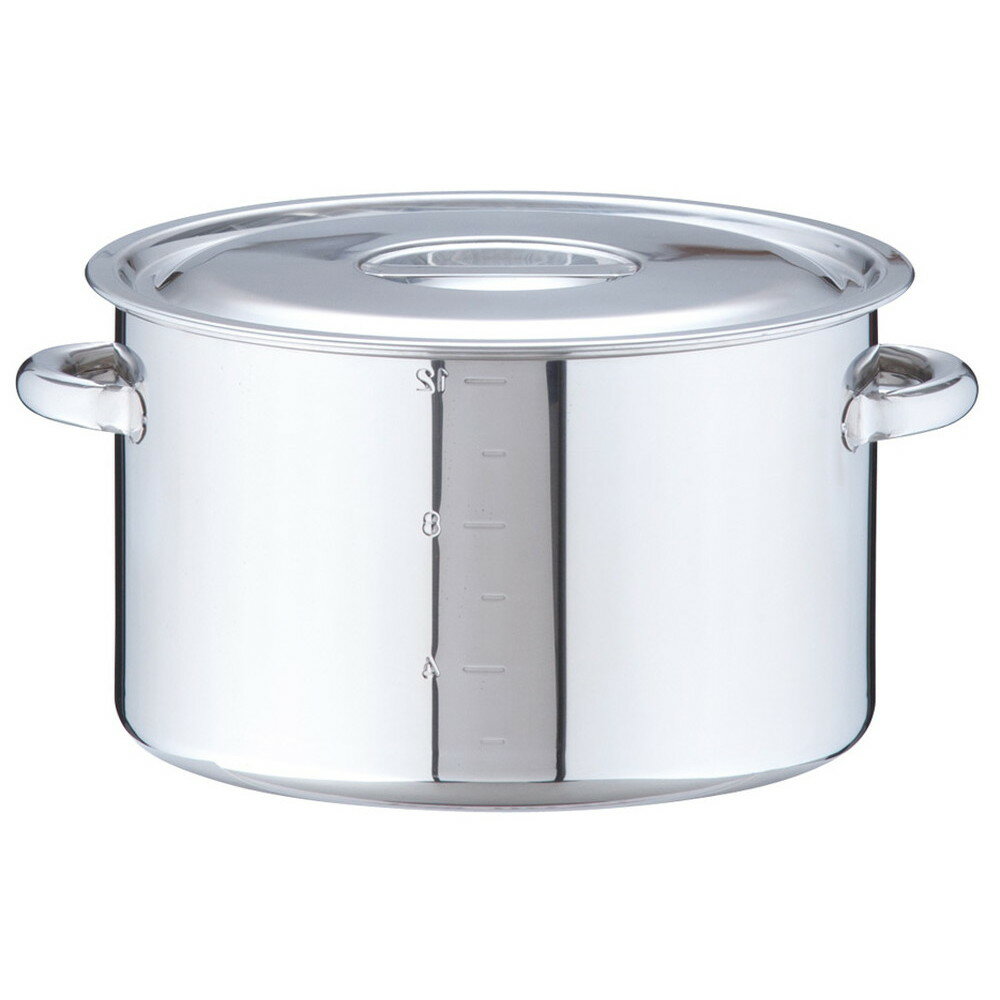 18-8 半寸胴鍋(目盛付) 30cm [ 内径:30cm 外径:316mm 深さ:190mm 13L ] [ 料理道具 ] | 厨房 キッチン 飲食店 ホテル レストラン 業務用