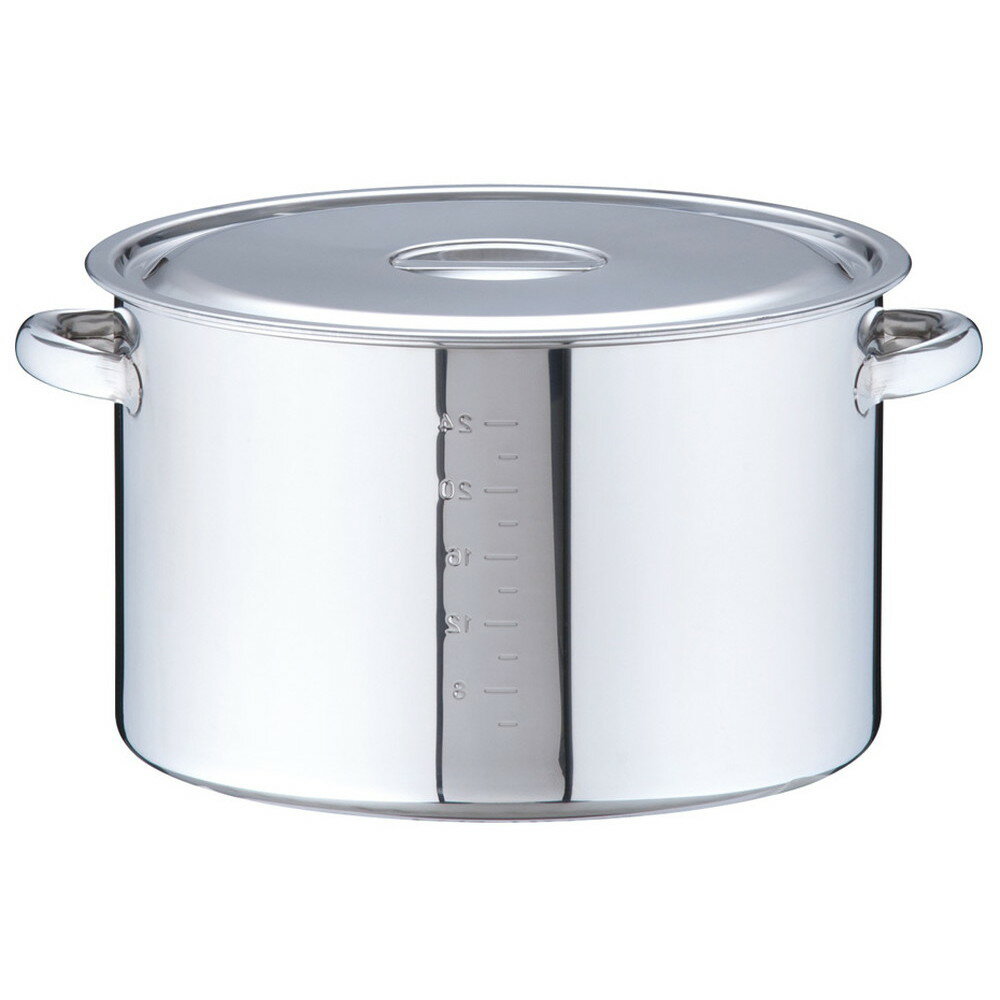 18-8 半寸胴鍋(目盛付) 39cm [ 内径:39cm 外径:406mm 深さ:250mm 30L ] [ 料理道具 ] | 厨房 キッチン 飲食店 ホテル レストラン 業務用