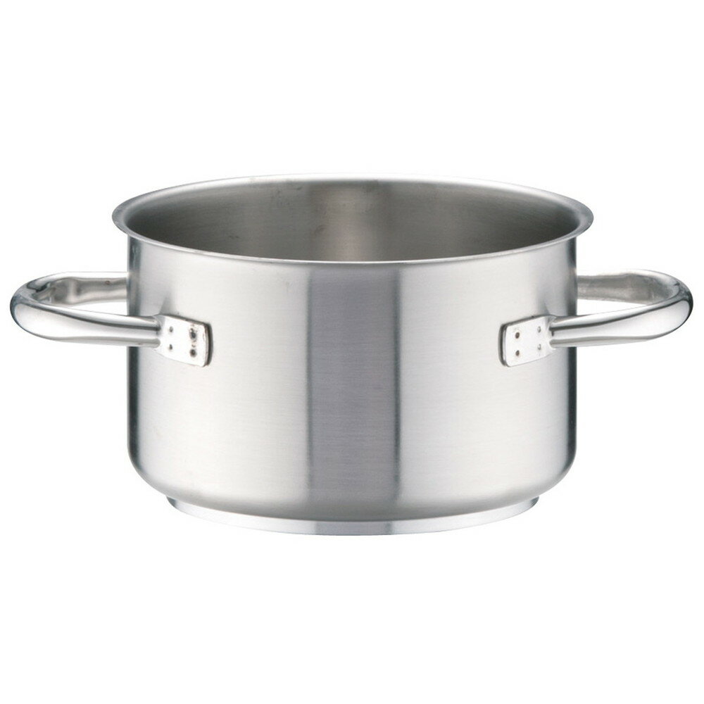 パデルノ 18-10半寸胴鍋 (蓋無) 1007-18 [ 外径:198mm 深さ:108mm 底径:150mm 2.7L ] [ 料理道具 ] | 厨房 キッチン 飲食店 ホテル レストラン 業務用