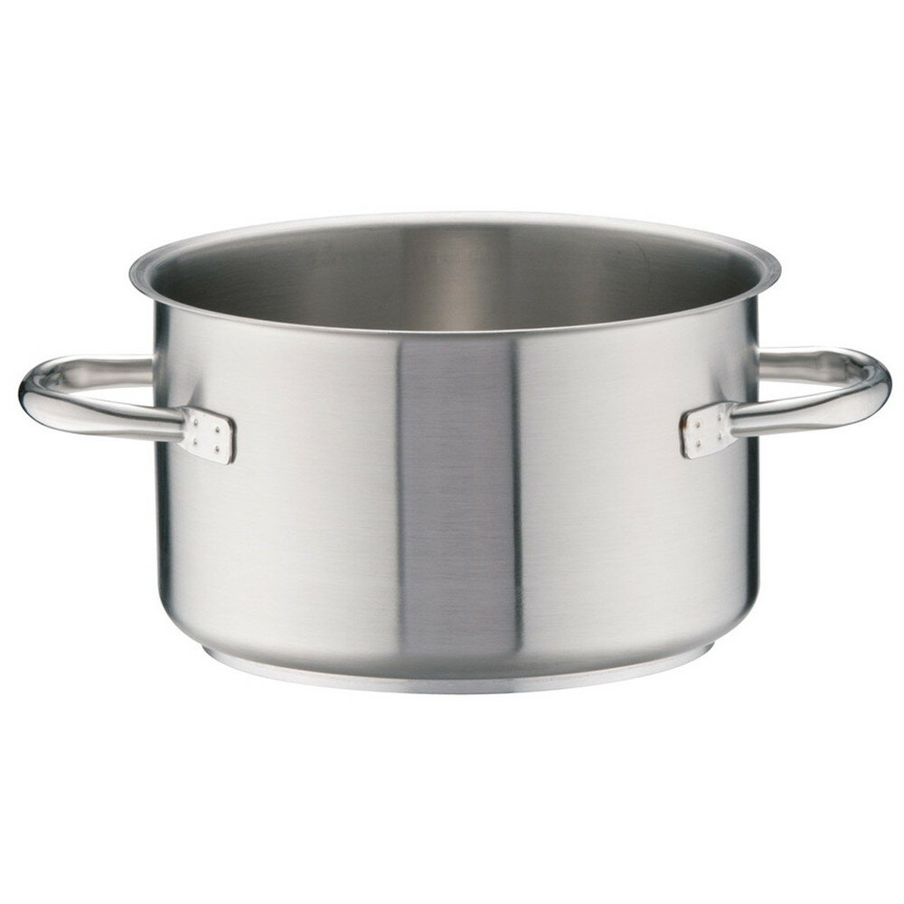 パデルノ 18-10半寸胴鍋 (蓋無) 1007-22 [ 外径:240mm 深さ:130mm 底径:190mm 5L ] [ 料理道具 ] | 厨..