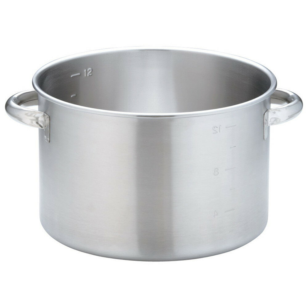 KO 19-0電磁対応半寸胴鍋(蓋無) 30cm [ 外径:318 x H200mm 底径:281mm 13L ] [ 料理道具 ] | 厨房 キッチン 飲食店 ホテル レストラン 業務用