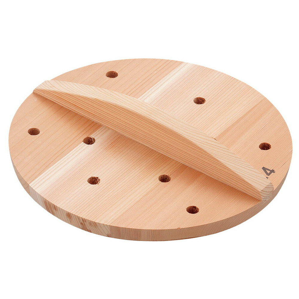 厚手サワラ穴明木蓋 24cm [ 外径:235mm 厚さ:約15mm ] [ 料理道具 ] | 厨房 食堂 和食 ホテル 飲食店 業務用