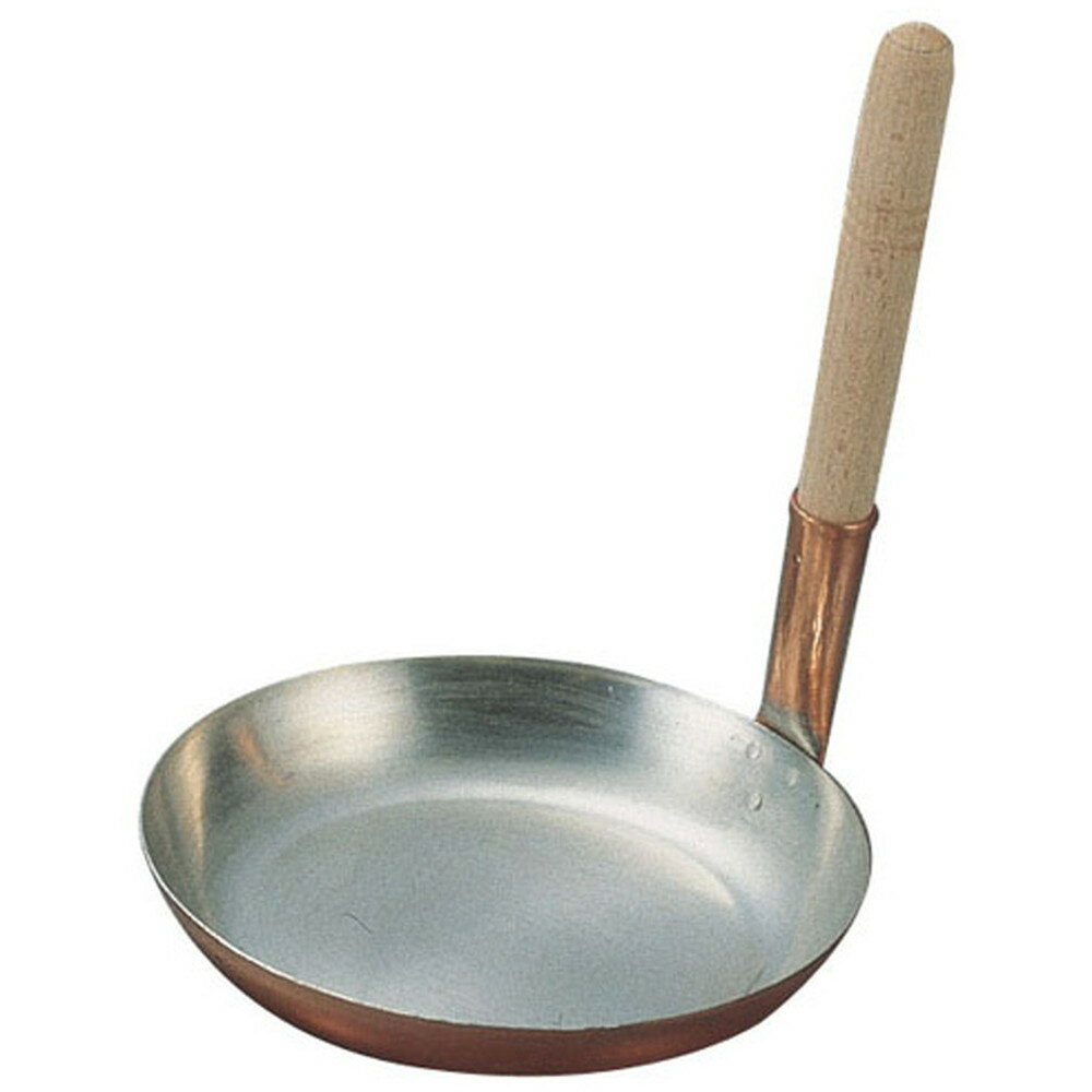 銅製親子鍋 立柄 [ 内径:170 x 深さ:27mm ] [ 料理道具 ] | 厨房 食堂 和食 そば屋 定食屋 飲食店 業務用