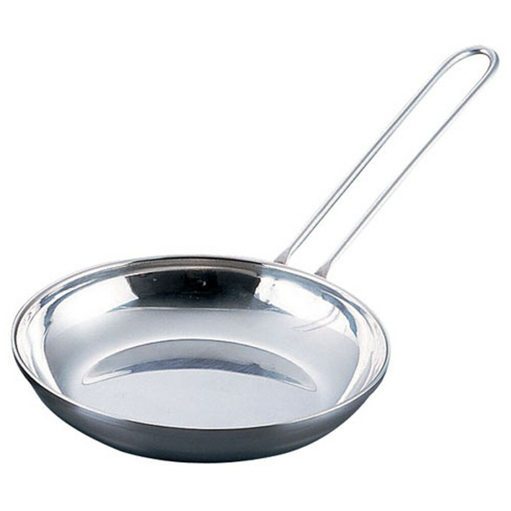 18-10共柄 三層鋼親子鍋 横柄 [ 内径:165 x 深さ:25mm 底径:φ115mm ] [ 料理道具 ] | 厨房 食堂 和食 そば屋 定食屋 飲食店 業務用