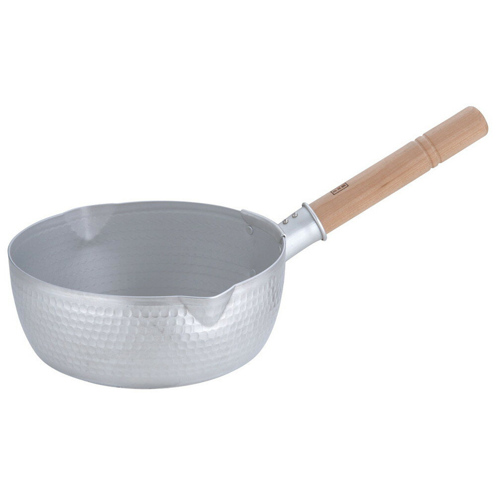 [商品名]　エレテック アルミ雪平鍋 24cm [素材]　アルミ・ステンレス・木[寸法]　内径:240 x 深さ:90mm 底径:190mm 3.3L 質量:1.12kg 底板厚:5mm[産地]日本IH対応 エレテックシリーズ ・板厚4mm...