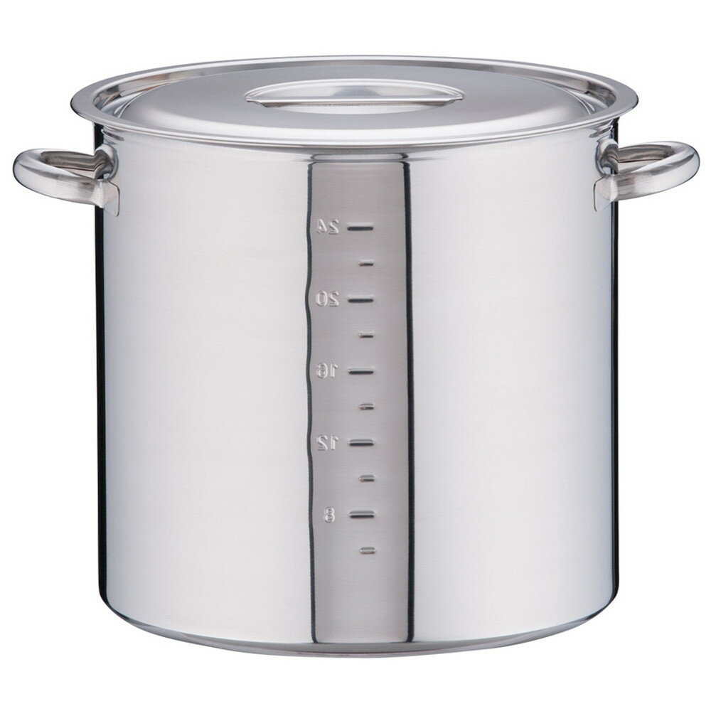 電磁モリブデン寸胴鍋 目盛付 33cm [ 内径:33cm 外径:352mm 深さ:330mm 26L ] [ 料理道具 ] | 厨房 キッチン 飲食店 ホテル レストラン 業務用