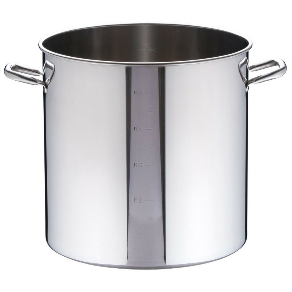 パワー・デンジ寸胴鍋 目盛付(蓋無) 42cm [ 外径:440mm 深さ:420mm 底径:400mm 58L ] [ 料理道具 ] | 厨房 キッチン 飲食店 ホテル レストラン 業務用