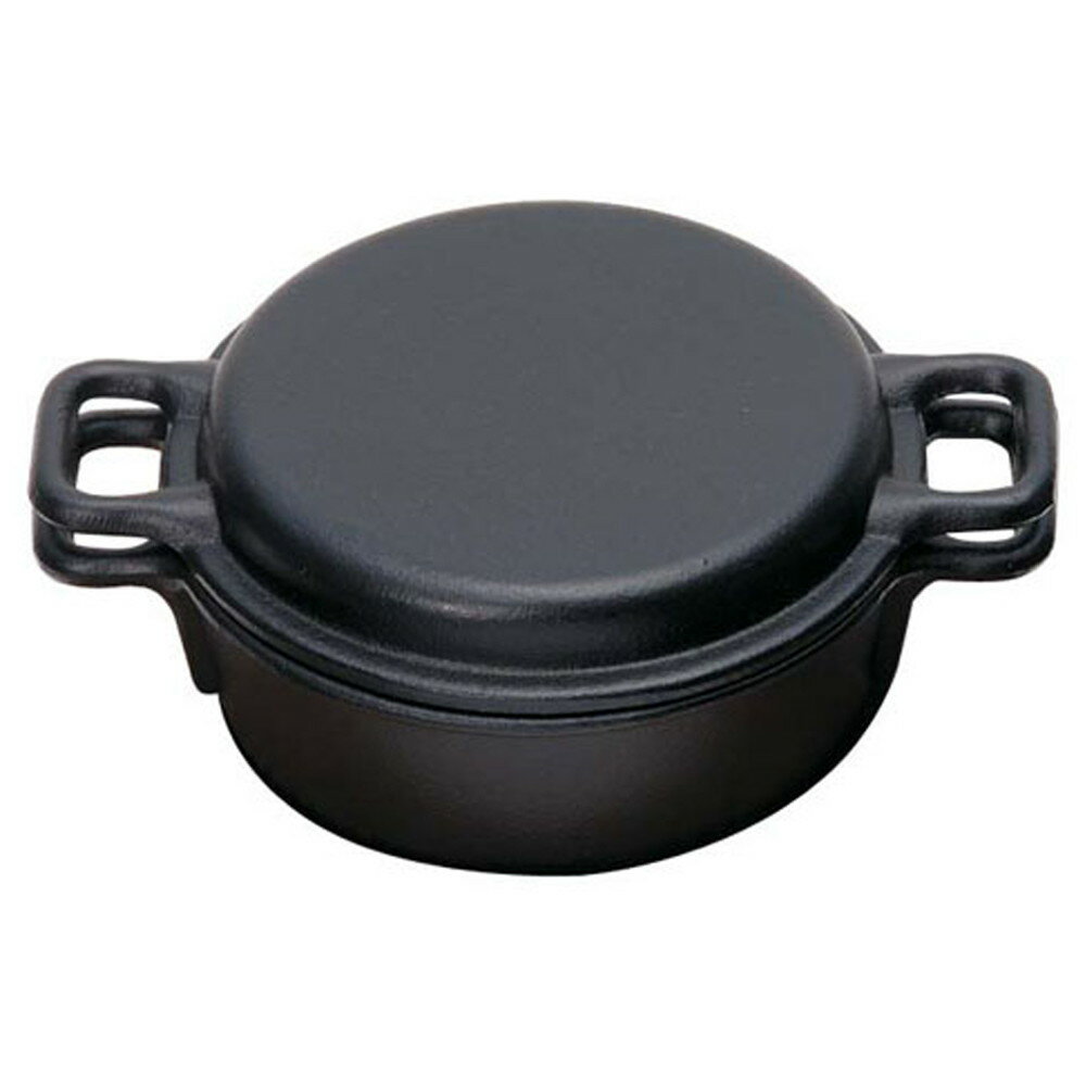 五進 鉄鋳物コットパン 共蓋付 G-75 [ 本体:120 x 38mm300cc670g [蓋:120 x 14.5mm480cc ] [ 料理道具 ..