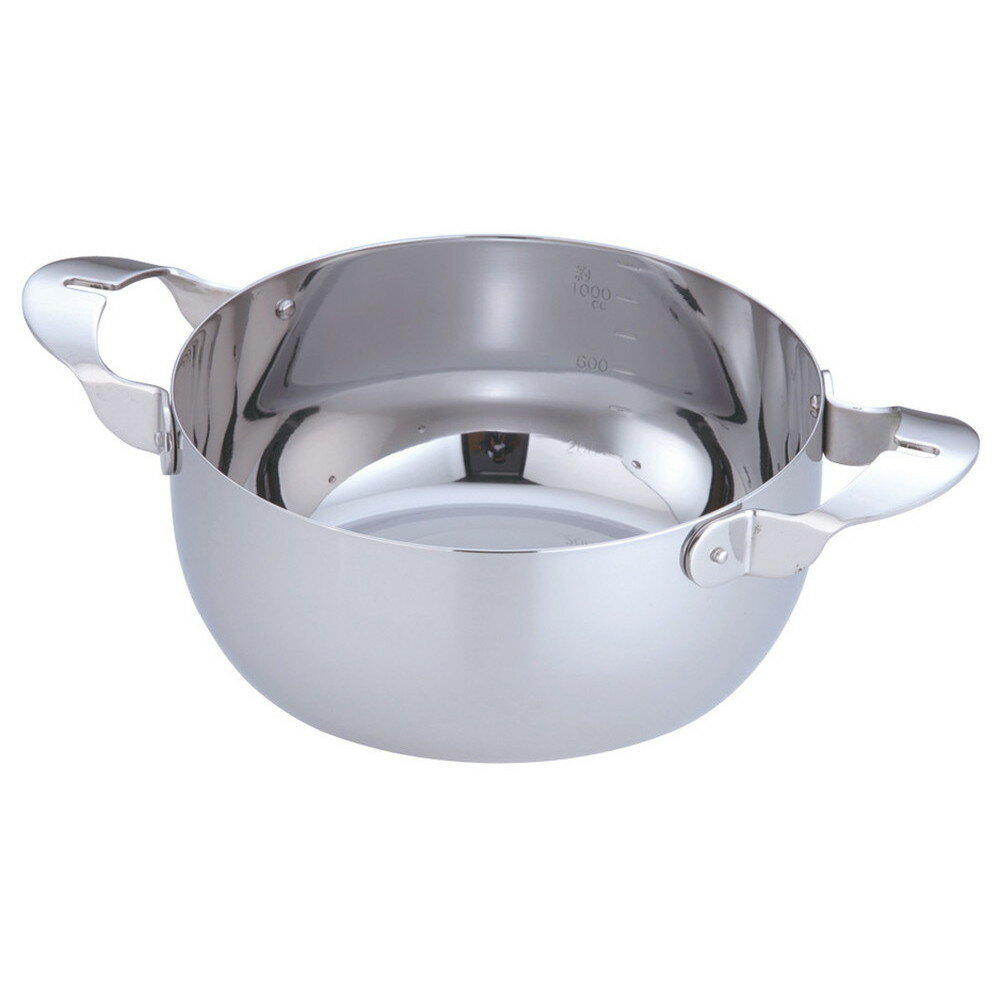 MA共柄 デンジ 両手鍋 16cm [ 内径:16cm 深さ:70mm底径:120mm1.3L ] [ 料理道具 ] | 厨房 キッチン 台所 飲食店 レストラン 業務用