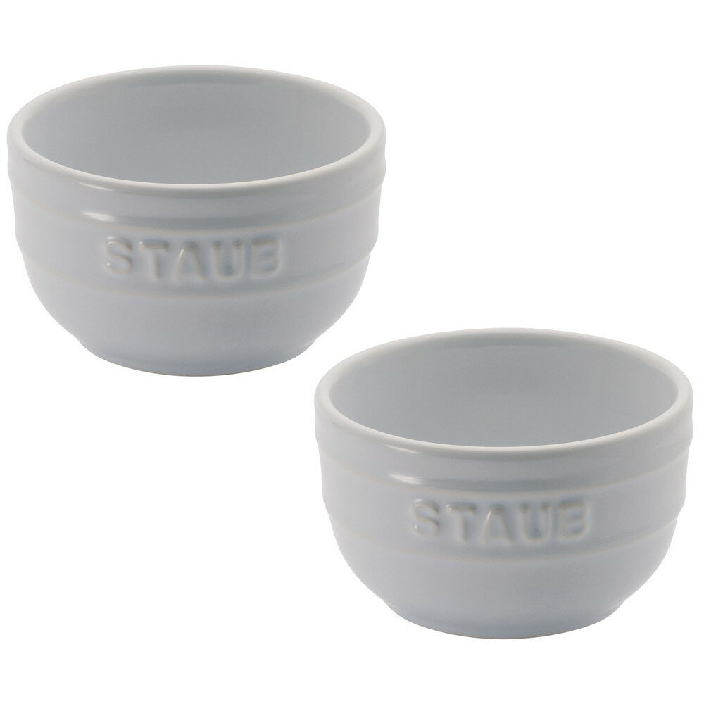 ストウブ セラミック ラムカン(2ヶ組) 40511-136 ホワイト [ 内径:φ85 x 47mm0.2L ] [ 料理道具 ] | キッチン 台所 飲食店 おしゃれ かわいい 自宅用 贈り物
