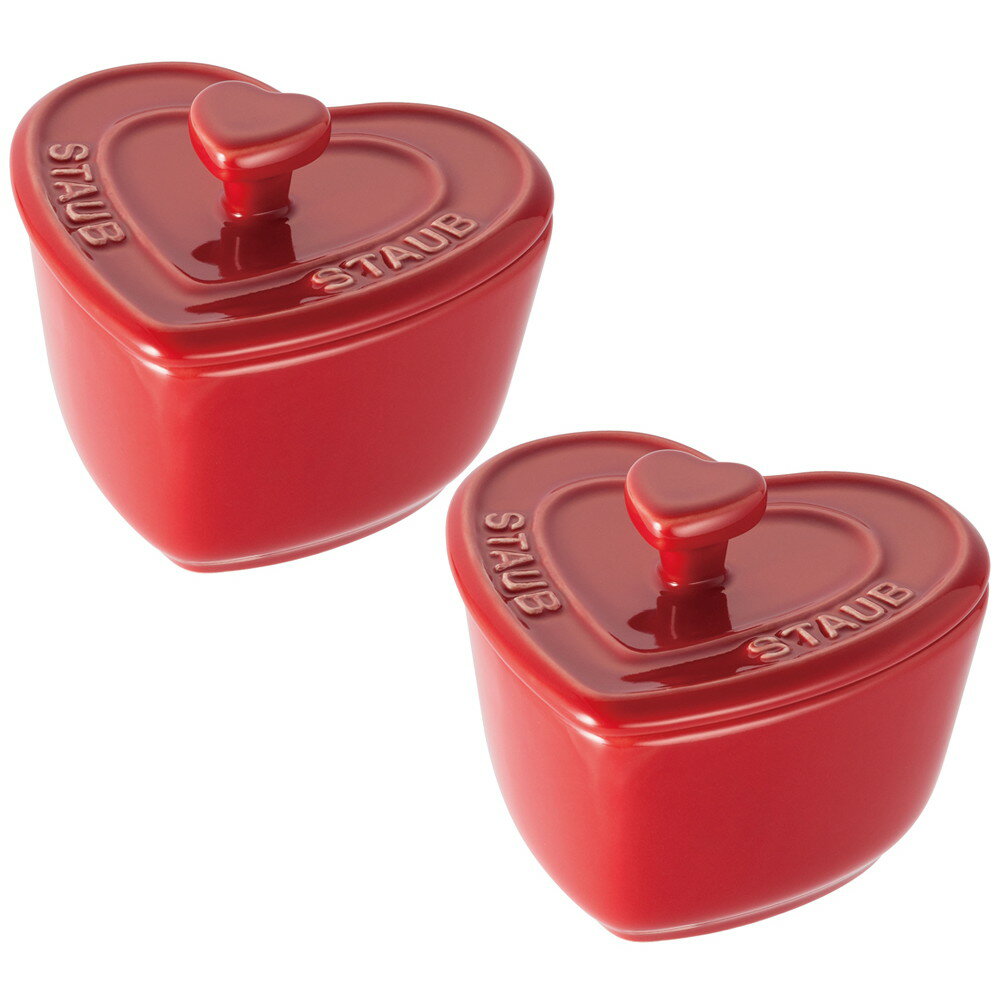 肌触りがいい ストウブ Exミニハートココット2ヶ組 093 チェリー 内径 70 X 65 X 35mm0 1l 小鉢 小皿 ボウル スモール ボール プレート 人気 おすすめ 食器 洋食器 業務用 飲食店 カフェ うつわ 器 おしゃれ かわいい ギフト プレゼント 引き出物 誕生日 贈り物