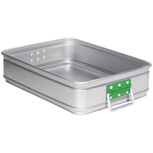 アルミ カラーハンドル番重 大 110 緑 [ 間口:550 x 奥行:370 x H115mm ] [ 料理道具 ] | 厨房 飲食店 給食 社食 レストラン 業務用