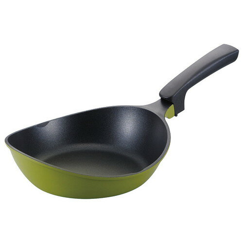 Frying Pans （Aluminum） - 楽チンPAN 23cm グリーン [ 内径幅:230 x 奥行220 x H65(40)mm 底径:150mm ] [ 料理道具 ] | 厨房 キッチン 飲食店 ホテル レストラン 業務用