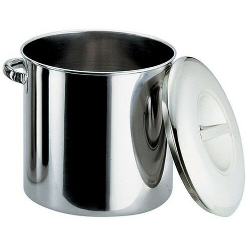 エコクリーン18-8内蓋式キッチンポット 28cm(手付)(本体内面ゼロクリア加工) [ 内径:280 x 深さ:280mm 容量:15L ] [ 保存容器 ] | 飲食店 ホテル レストラン 厨房 社食 業務用