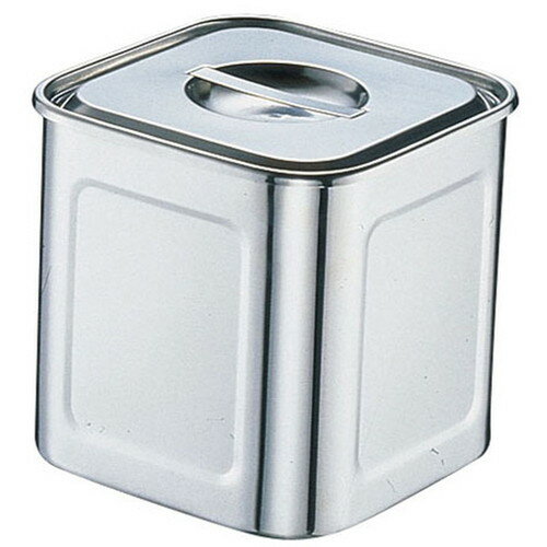 18-8深型角キッチンポット 16.5cm(目盛付) [ (内寸)幅:162 x 奥行:162 x 深さ:161mm 容量:4.2L ] [ 保存容器 ] | 飲食店 ホテル レストラン 厨房 社食 業務用