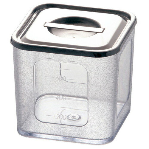 ポリカーボネイト 深型角キッチンポット 10.5cm [ 内寸:100 x 深さ:98mm 内容量:0.9L ] [ 保存容器 ] | 飲食店 ホテル レストラン 厨房..