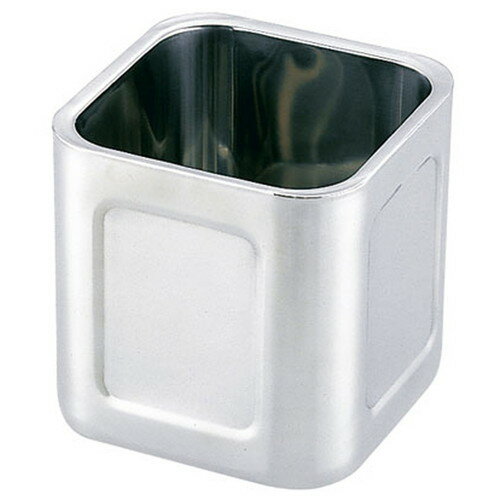 18-8ダブルウォール角キッチンポット (蓋無)15cm [ 内寸:133 x 深さ:128mm 容量:2.3L ] [ 保存容器 ] | 飲食店 ホテル レストラン 厨房 社食 業務用