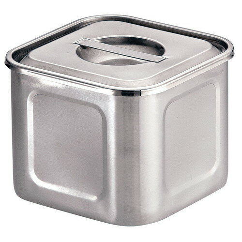 18-8 深浅型 角キッチンポット 18cm [ 内寸:178 x 深さ:150mm 容量:4.4L ] [ 保存容器 ] | 飲食店 ホテル レストラン 厨房 社食 業務用