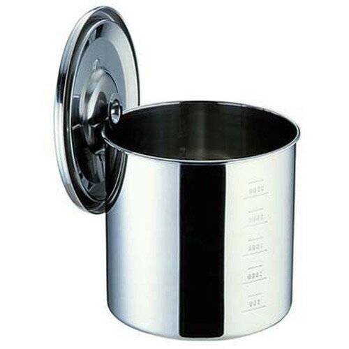 Steel Storage Containers - UK18-8目盛付 キッチンポット 13cm [ 内径:130 x 深さ:130mm 容量:1.7L ] [ 保存容器 ] | 飲食店 ホテル レストラン 厨房 社食 業務用