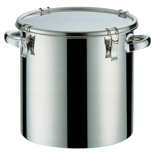 18-8密閉式容器 CTH両手付タイプ(シリコンゴム) CTH-43 [ 内径:430 x H450mm x容量:65L ] [ 保存容器 ] | 給食 ホテル ケータリング キッチンカー 業務用