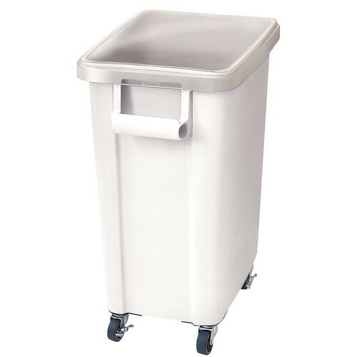 リス キャスター付材料保管容器(蓋付) 70型 ホワイト [ 間口:570 x 奥行:350 x H695mm ] [ 保存容器 ] | 飲食店 レストラン 厨房 キッチン ホテル 業務用