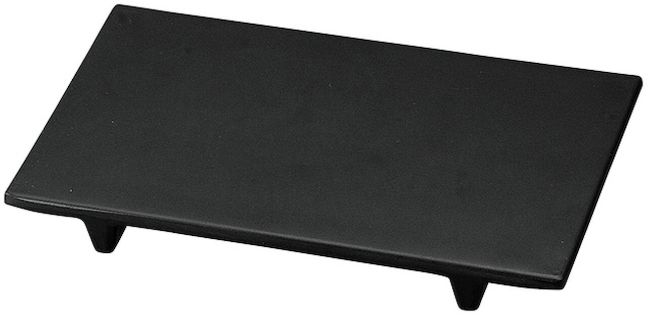 メラミン206長角付台　黒マット [206×118×23mm] | SNS インスタ映え おしゃれ かわいい かっこいい 和カフェ おうちカフェ 器 食器 業務用 贈答 プレゼント ギフト シンプル モダン お祝い セット 軽い 割れない(3)