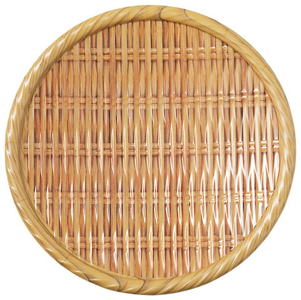 18cmゴザ目丸ザル（小）（メラミン） [180×28mm] | SNS インスタ映え おしゃれ かわいい かっこいい 和カフェ おうちカフェ 器 食器 業務用 贈答 プレゼント ギフト シンプル モダン お祝い セット 軽い 割れない