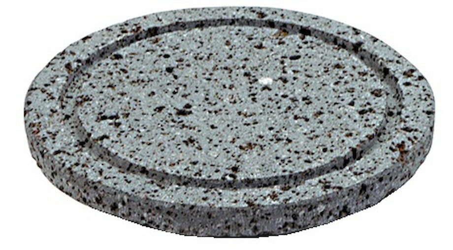 桜島12cm丸遠赤プレート [122×11mm] | SNS インスタ映え 懐石料理 会席料理 業務用 一人鍋 卓上鍋 石焼き