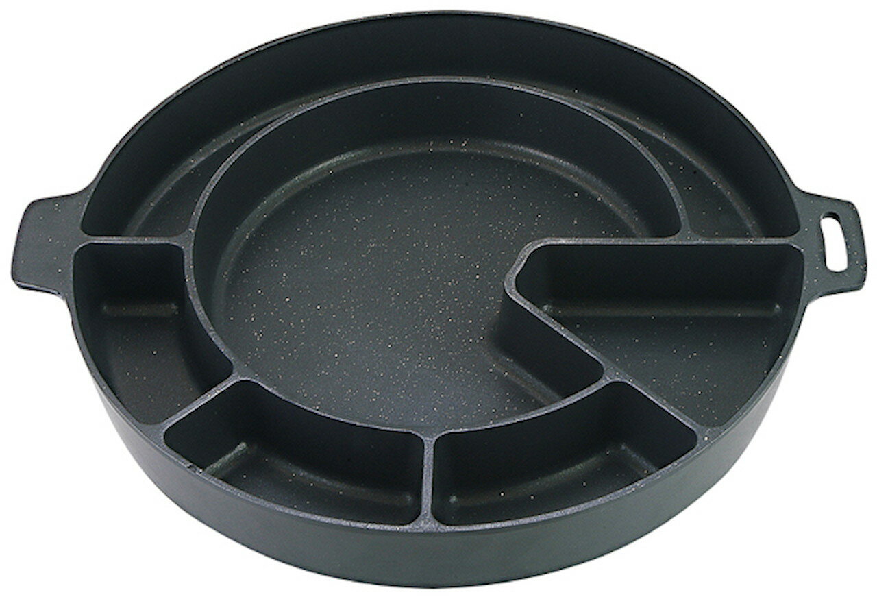 ダッカルビ鍋変形仕切　直火用 [394×342×45mm] | SNS インスタ映え 懐石料理 会席料理 器 食器 業務用 一人鍋 卓上鍋 韓国 チゲ鍋