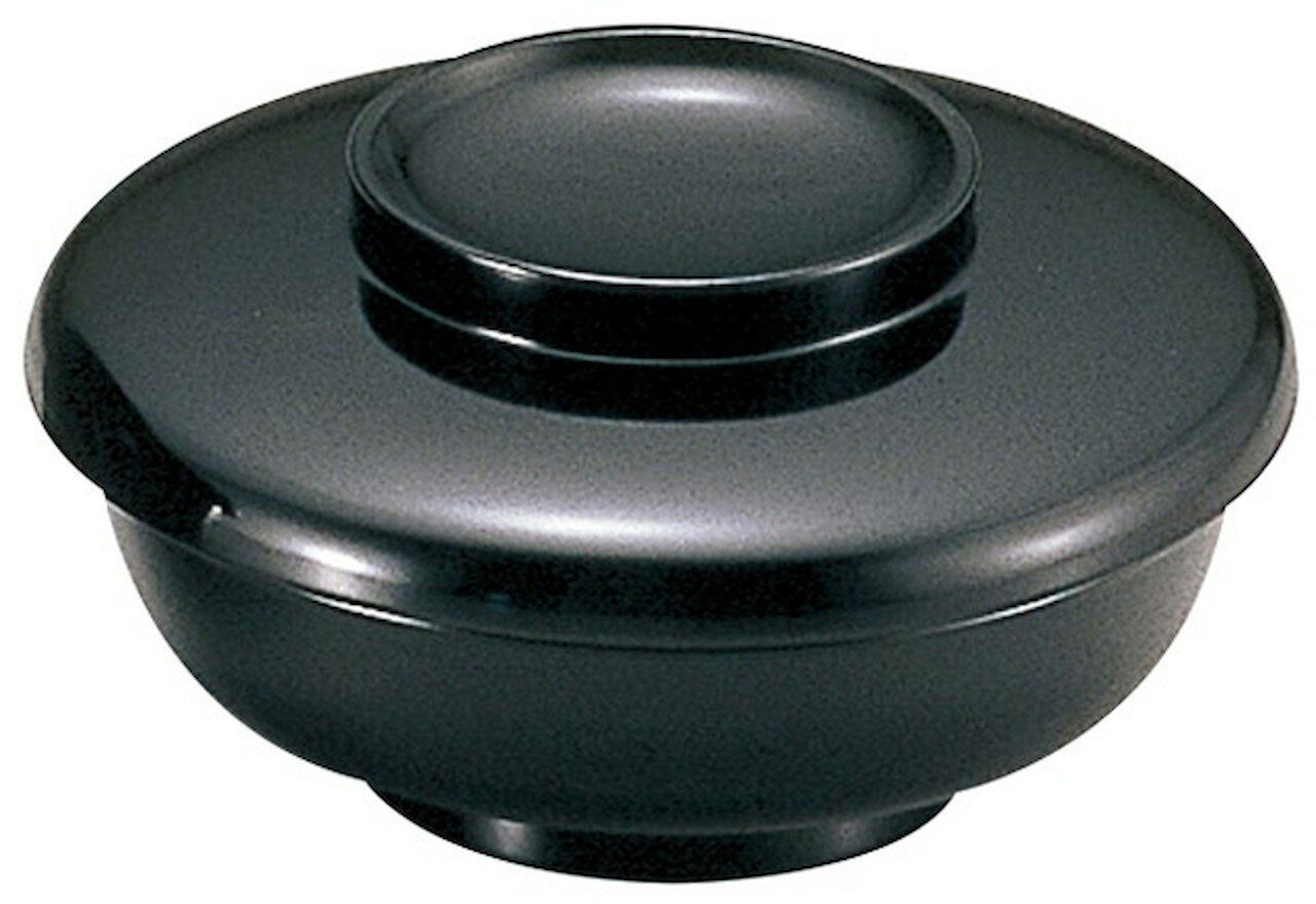 平椀(蓋親)　黒2度塗り [131×67mm 194g] | 業務用　和食　懐石料理　モダン　お祝