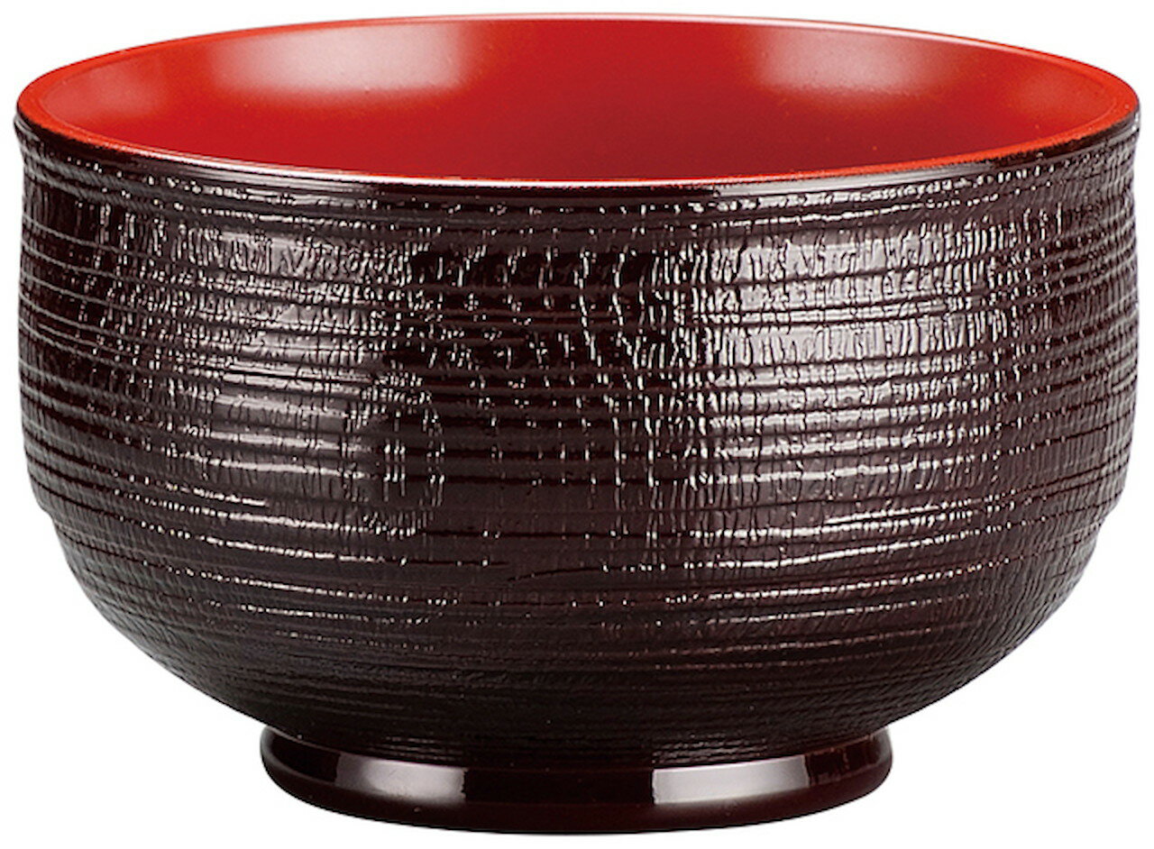 助六飯椀 溜内朱(親) [115×71mm 116g] | 飯椀　おしゃれ　かっこいい　和カフェ　インスタ映え