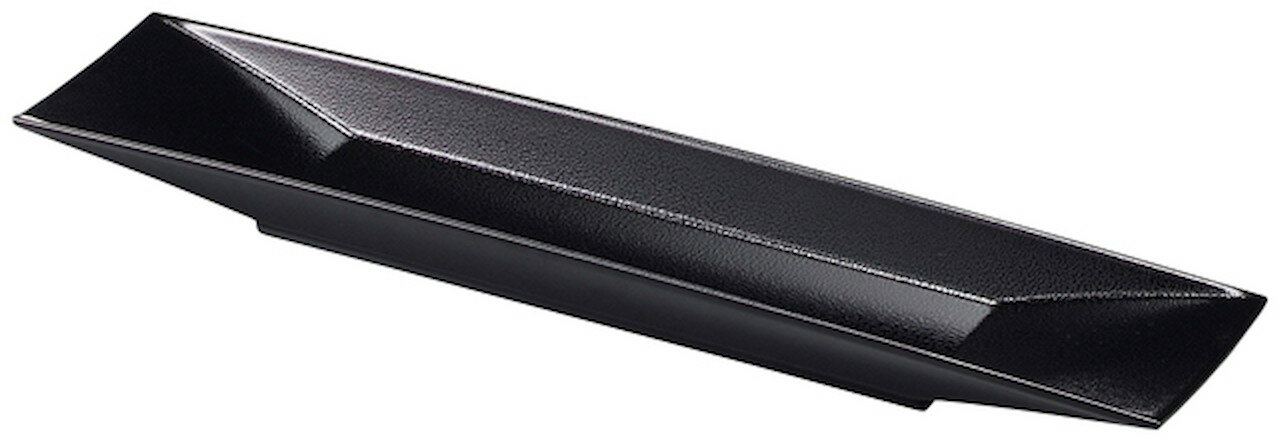 尺5長角舟型盛器ゆず天目黒裏黒 [462×105×36mm 297g] | SNS インスタ映え おしゃれ かっこいい 料亭 カ..