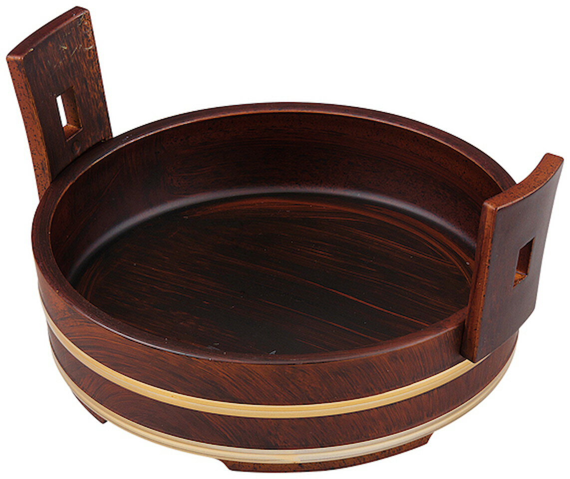 7寸手桶ブラウン刷毛目(本体) [246×213×122mm 420g] | SNS インスタ映え おしゃれ かわいい かっこいい 和カフェ おうちカフェ 器 食器 業務用 贈答 プレゼント ギフト シンプル モダン お祝い セット うどん 釜