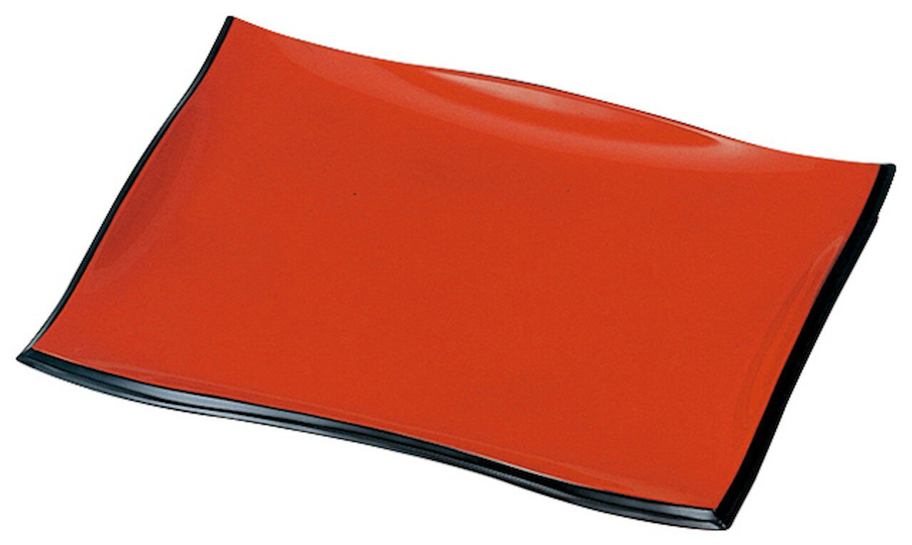 9寸波渕バイキングトレー朱渕黒 [270×227×33mm 365g] | SNS インスタ映え おしゃれ かわいい かっこい..