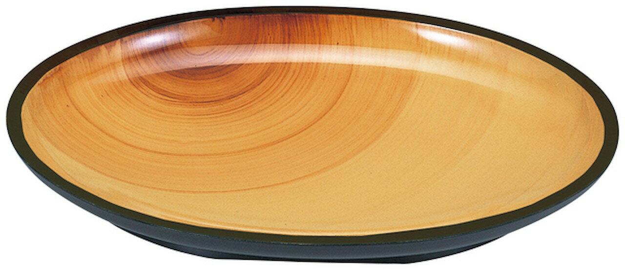 尺3小判深盛皿 香林 底黒（全面塗） [398×300×42mm 634g] | SNS インスタ映え おしゃれ かわいい かっこいい 和カフェ おうちカフェ 器 食器 業務用 贈答 プレゼント ギフト シンプル モダン お祝い セット 軽い 割れない