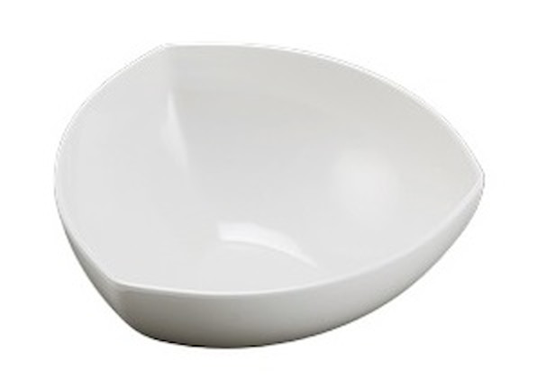 メラミン33cm三角胴張深鉢ホワイト [330×330×130mm] | SNS インスタ映え おしゃれ かわいい かっこいい..