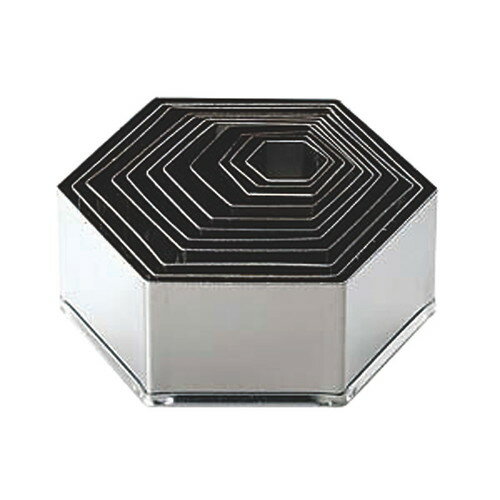 ☆ 抜型 ☆ 18-8パテ抜12PC入(缶入)亀甲 [ ] 【 レストラン ホテル 飲食店 調理小物 業務用 】